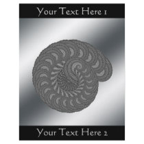 Monochrome Spiral Graphic. Flyers