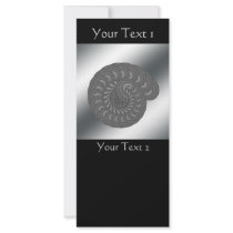 Monochrome Spiral Graphic. Rack Cards