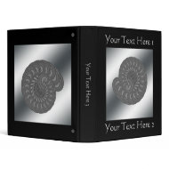 Monochrome Spiral Graphic. Silver Gray. Add text! binder