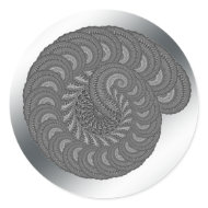 Monochrome Spiral Graphic. Silver Gray. Add text! sticker