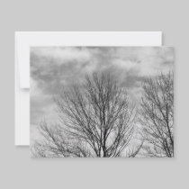 Monochrome Tree Top invitations