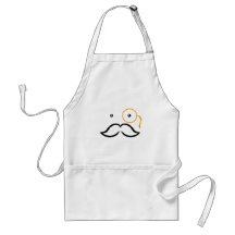 Monocle and Mustache Aprons
