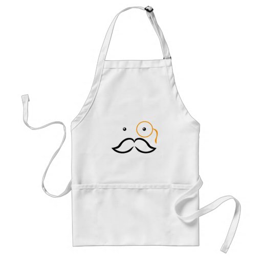 Monocle and Mustache Aprons