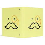 Monocle and Mustache 3 Ring Binders