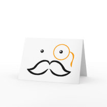 Monocle and Mustache Greeting Card