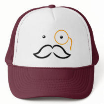 Monocle and Mustache Trucker Hats