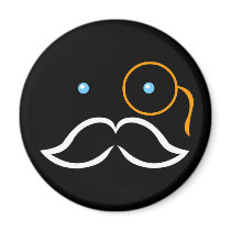 Monocle and Mustache Refrigerator Magnets