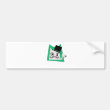 Monocle Cat Bumper Sticker