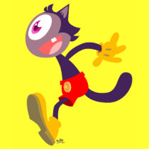 Monocular cat cartoon Children t-shirt by Lioness_Graphics Monocular cat cartoon Children t-shirt