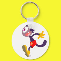 Monocular cat cartoon keychain
