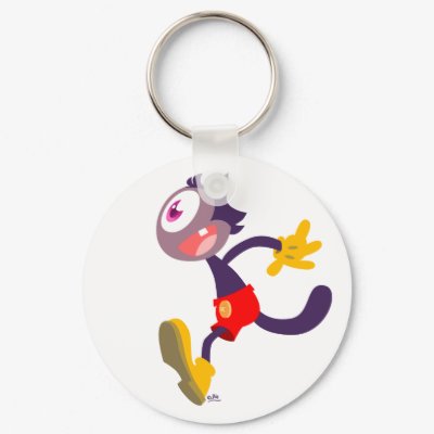Monocular cat cartoon keychain by Lioness_Graphics