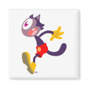 Monocular cat cartoon magnet