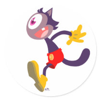 Monocular cat cartoon sticker by Lioness_Graphics Monocular cat cartoon sticker