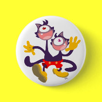 Monocular Cats in Tandem Walk button badge