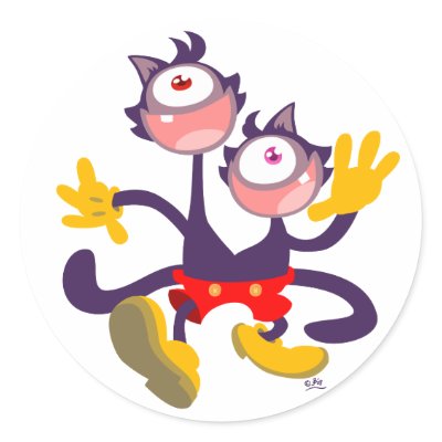 Monocular Cats in Tandem Walk sticker by Lioness_Graphics