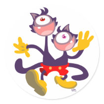 Monocular Cats in Tandem Walk sticker by Lioness_Graphics Monocular Cats in Tandem Walk sticker