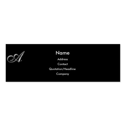 Monogram A business Cards (front side)