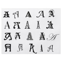 Monogram "A" flyers by Cardgallery Monogram "A" flyers