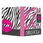 Monogram A- Funky Zebra Binder
