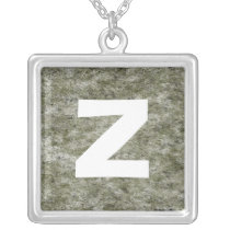 Monogram Abstract 0106 Personalized Necklace