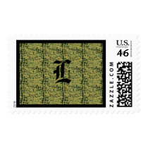 Monogram Alligator Postage postage