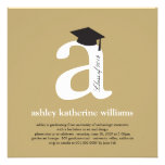 Monogram Alphabet Graduate Graduation Photo Party Announcements