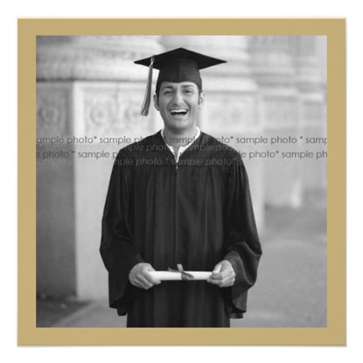 Monogram Alphabet Graduate Graduation Photo Party Personalized Invites