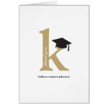 Monogram Alphabet Graduation Photo Thank You Card