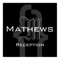 Monogram and Name Wedding Reception Sign posters