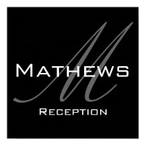 Monogram and Name Wedding Reception Sign posters