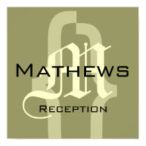 Monogram and Name Wedding Reception Sign posters by monogramgallery Monogram and Name Wedding Reception Sign posters