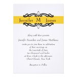 Monogram and Names Wedding Invitations Yellow