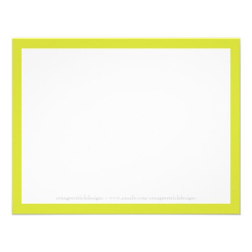 Monogram Apple Teachers Flat Note Card Invitation