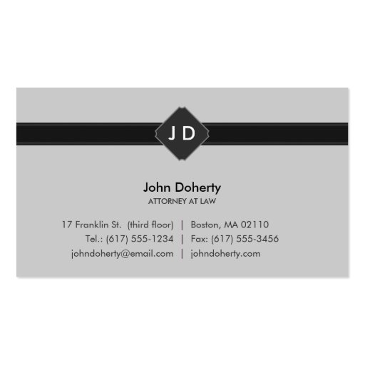 Monogram Attorney at Law - Business Card
