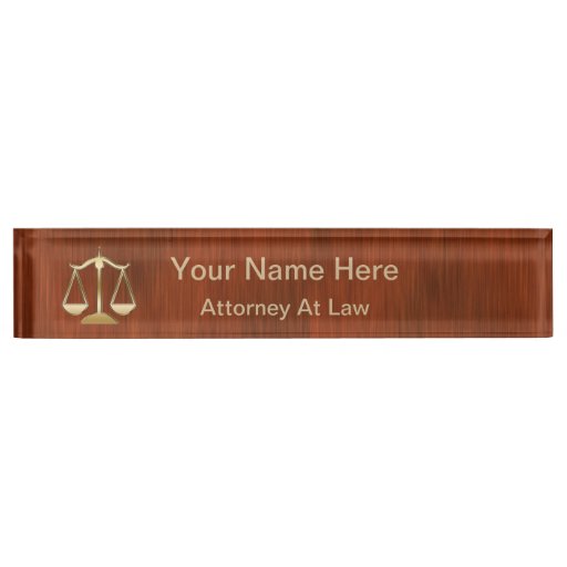 Monogram Attorney Executive Name Plate Zazzle