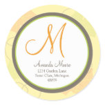 Monogram Autumn Address Label/Favor Sticker