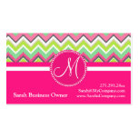 Monogram Aztec Andes Tribal Mountains Chevron Business Card Templates