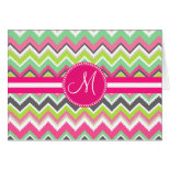 Monogram Aztec Andes Tribal Mountains Chevron Greeting Card