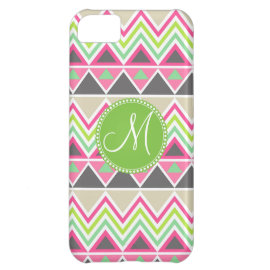 Monogram Aztec Andes Tribal Mountains Chevron Cover For iPhone 5C