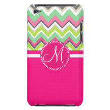 Monogram Aztec Andes Tribal Mountains Chevron iPod Touch Case