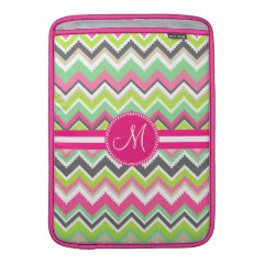 Monogram Aztec Andes Tribal Mountains Chevron MacBook Air Sleeve