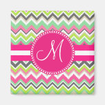 Monogram Aztec Andes Tribal Mountains Chevron Fridge Magnet