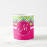 Monogram Aztec Andes Tribal Mountains Chevron Mug