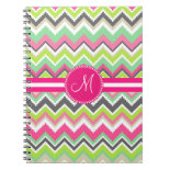 Monogram Aztec Andes Tribal Mountains Chevron Journal