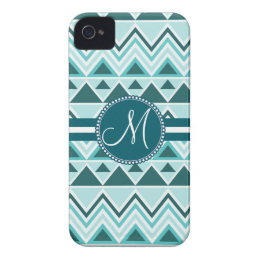 Monogram Aztec Andes Tribal Mountains Triangles iPhone 4 Cases