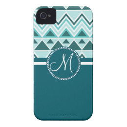 Monogram Aztec Andes Tribal Mountains Triangles Case-Mate iPhone 4 Cases