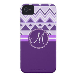 Monogram Aztec Andes Tribal Mountains Triangles iPhone 4 Case