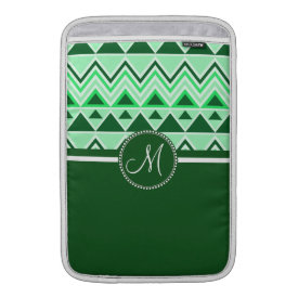 Monogram Aztec Andes Tribal Mountains Triangles MacBook Air Sleeves