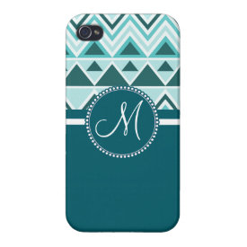 Monogram Aztec Andes Tribal Mountains Triangles iPhone 4 Cover