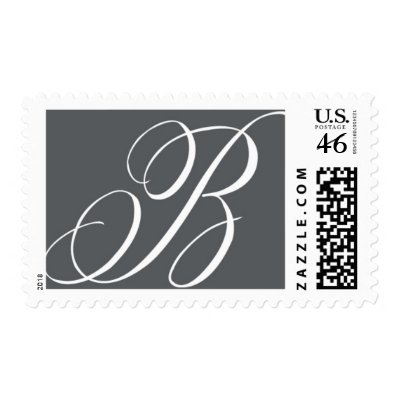 Monogram B 4 by Ceci New York Postage Stamp